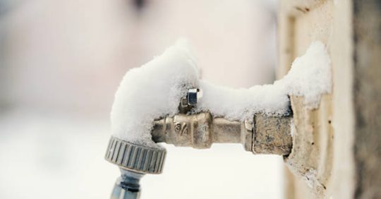 Frozen water spigot